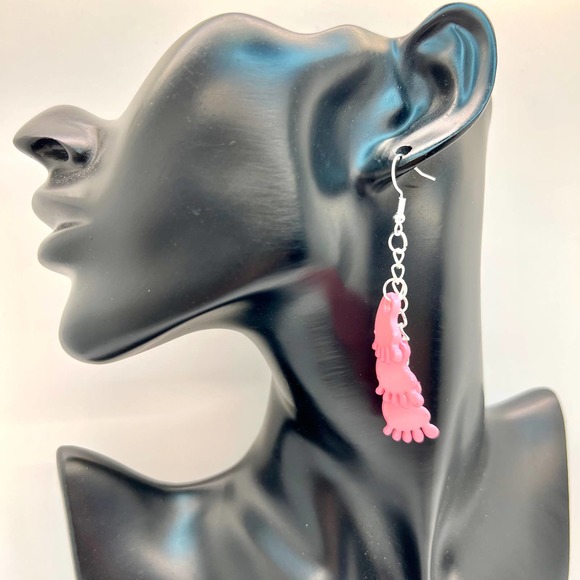 Baby Feet Earrings - Baby Shower Earrings - Gender Reveal Earrings - DDLG - Picture 11 of 11